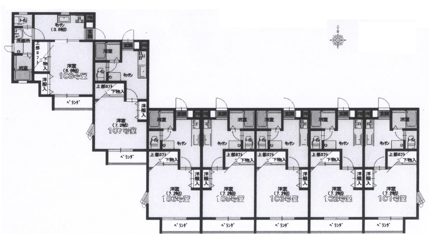 アパートの図面